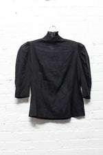 Judy Knapp 70s Tuxedo Blouse S/M