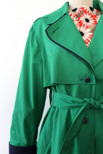 Towne Hooded Green Trench S