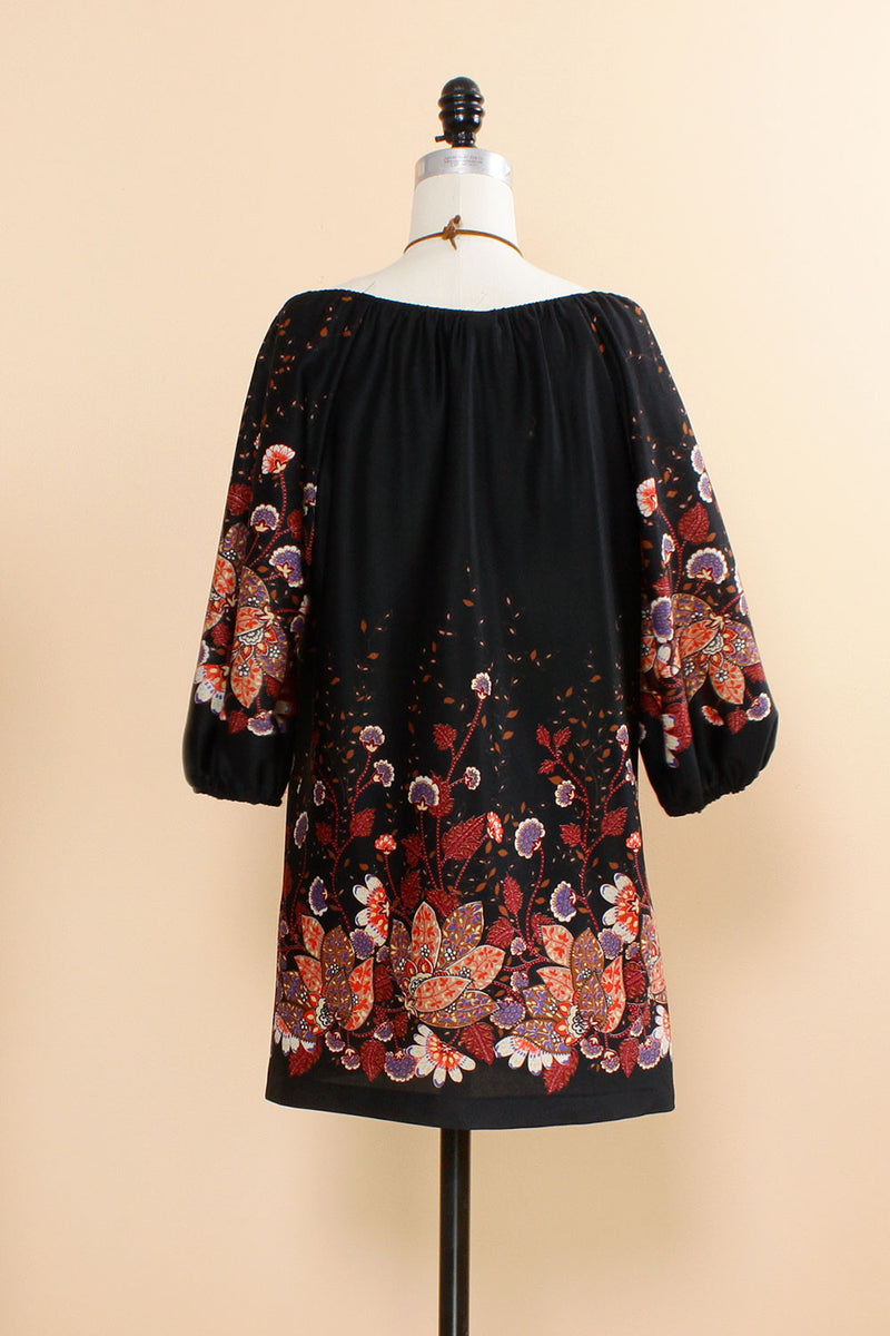 Nia Dark Floral Mini Dress S