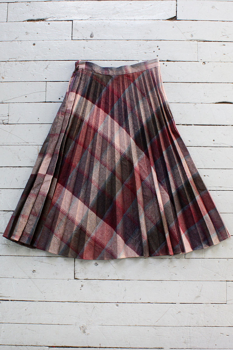 Pale Purple Plaid Skirt S