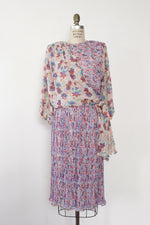 Diane Freis Paisley Georgette Dropwaist Dress S-L