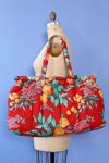 Fruity Floral Quilted Weekender Bag