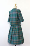 Wood Button Plaid '60s Set XS