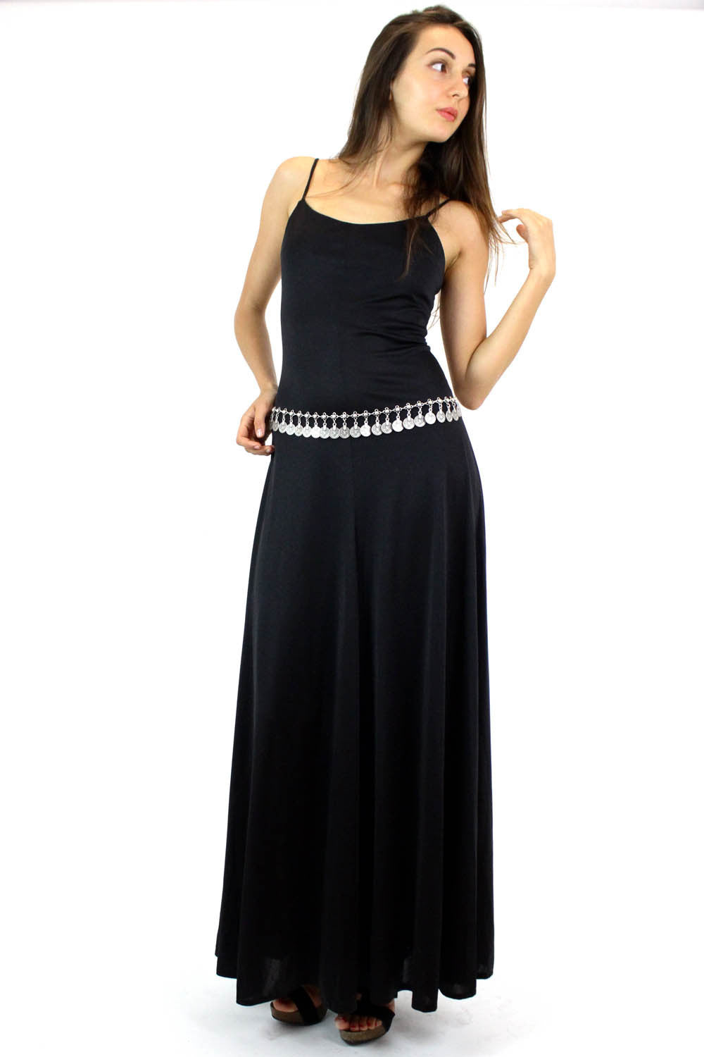 vintage black maxi dress