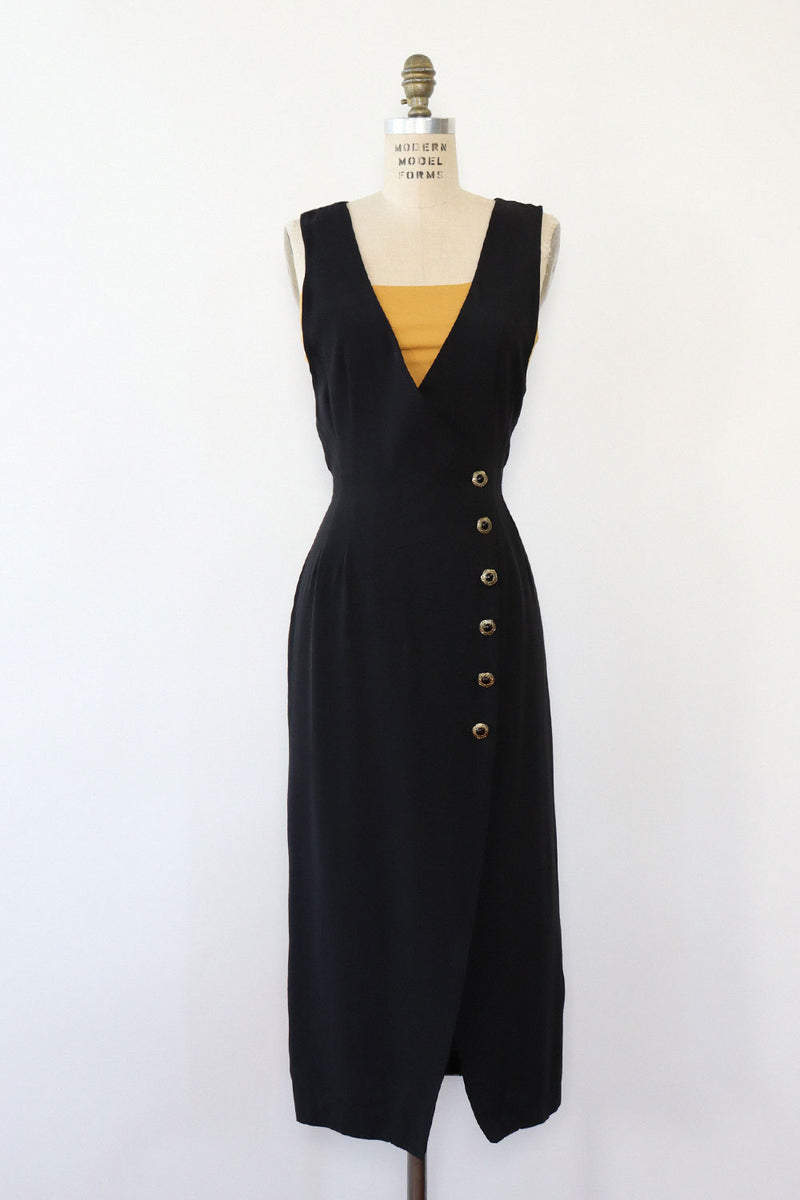 Plunging Fitted Vest Dress M-M/L