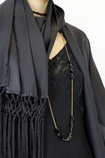 black satin scarf