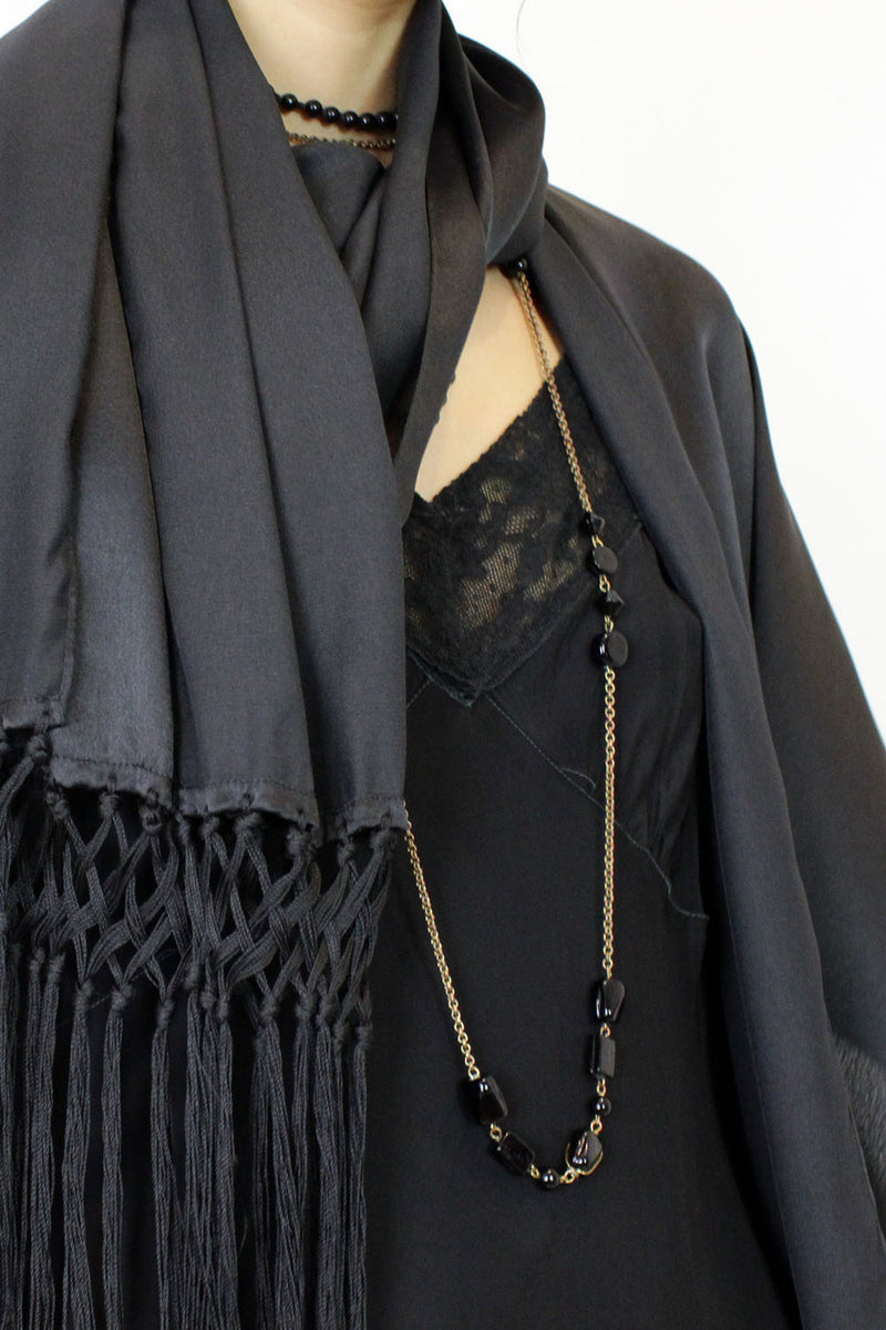 black satin scarf