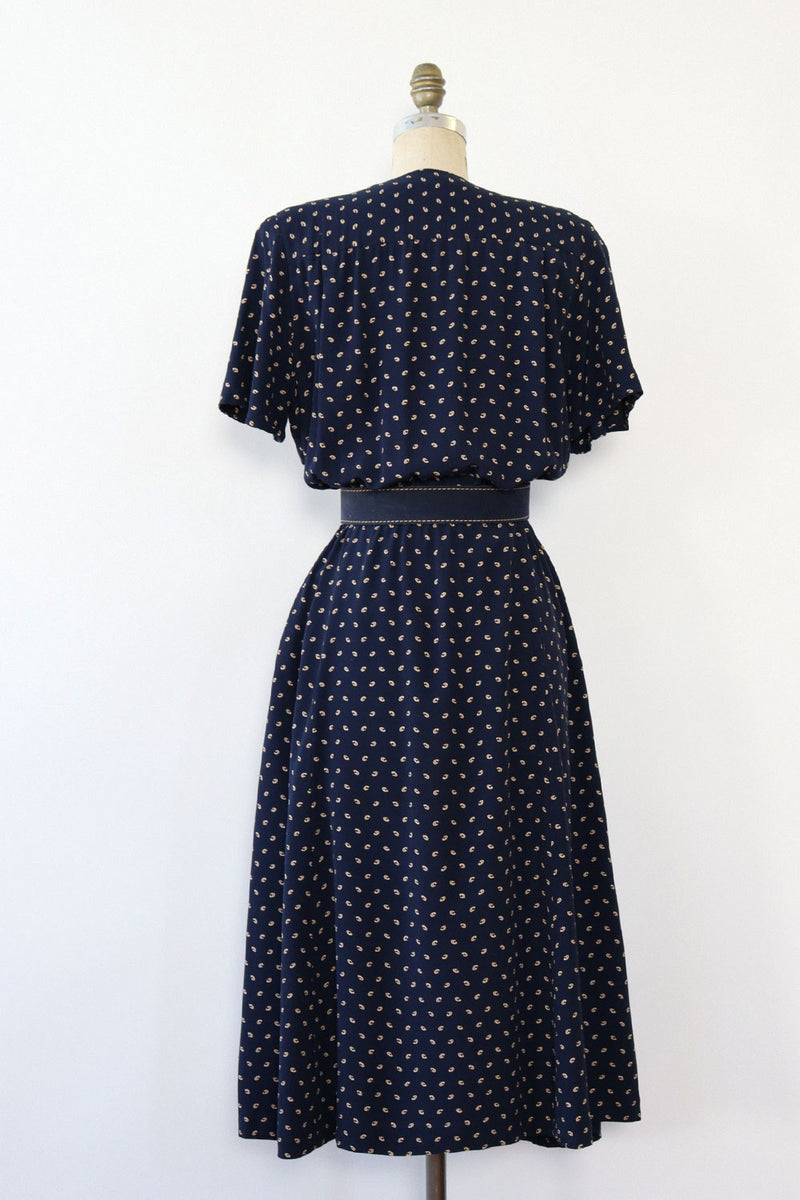 Ditsy Comma Print Shirtdress M/L