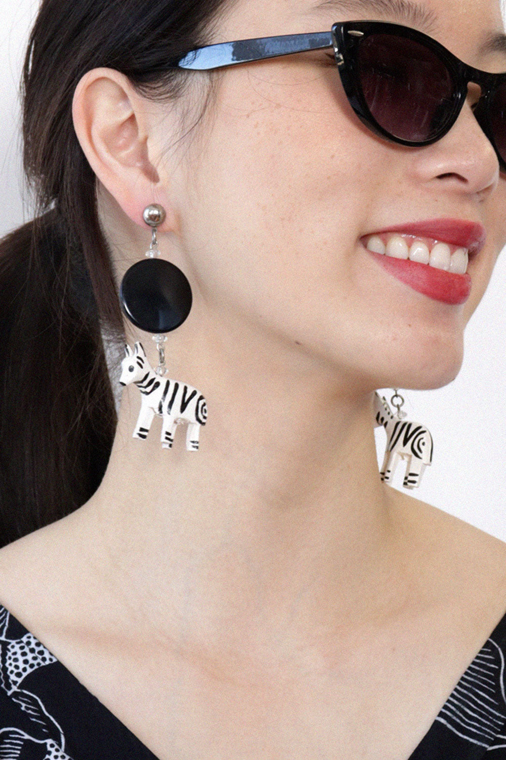 Chunky Zebra Earrings