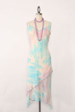 Watercolor Stroke Silk Slipdress XS