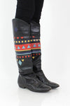 Woven Leather Boots 8.5