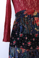 Patchwork Velvet Dancing Skirt L/XL