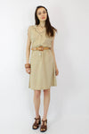 Vintage Khaki Shirtdress M