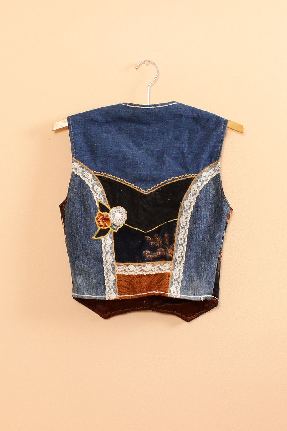 Collage Denim Vest S/M