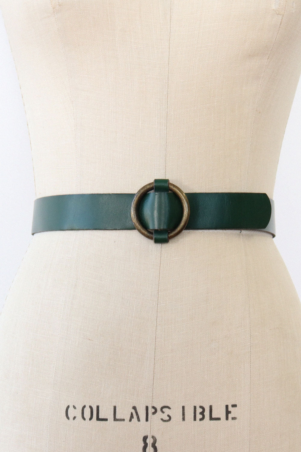 Garay Green O-ring Leather Belt S-L