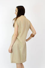 Vintage Khaki Shirtdress M