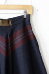 Navy Mustard Flare Skirt S