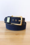 Lee-Vic Navy Topstitch Belt S-L