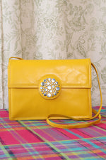 Canary Yellow Leather Bag