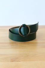 Garay Green O-ring Leather Belt S-L