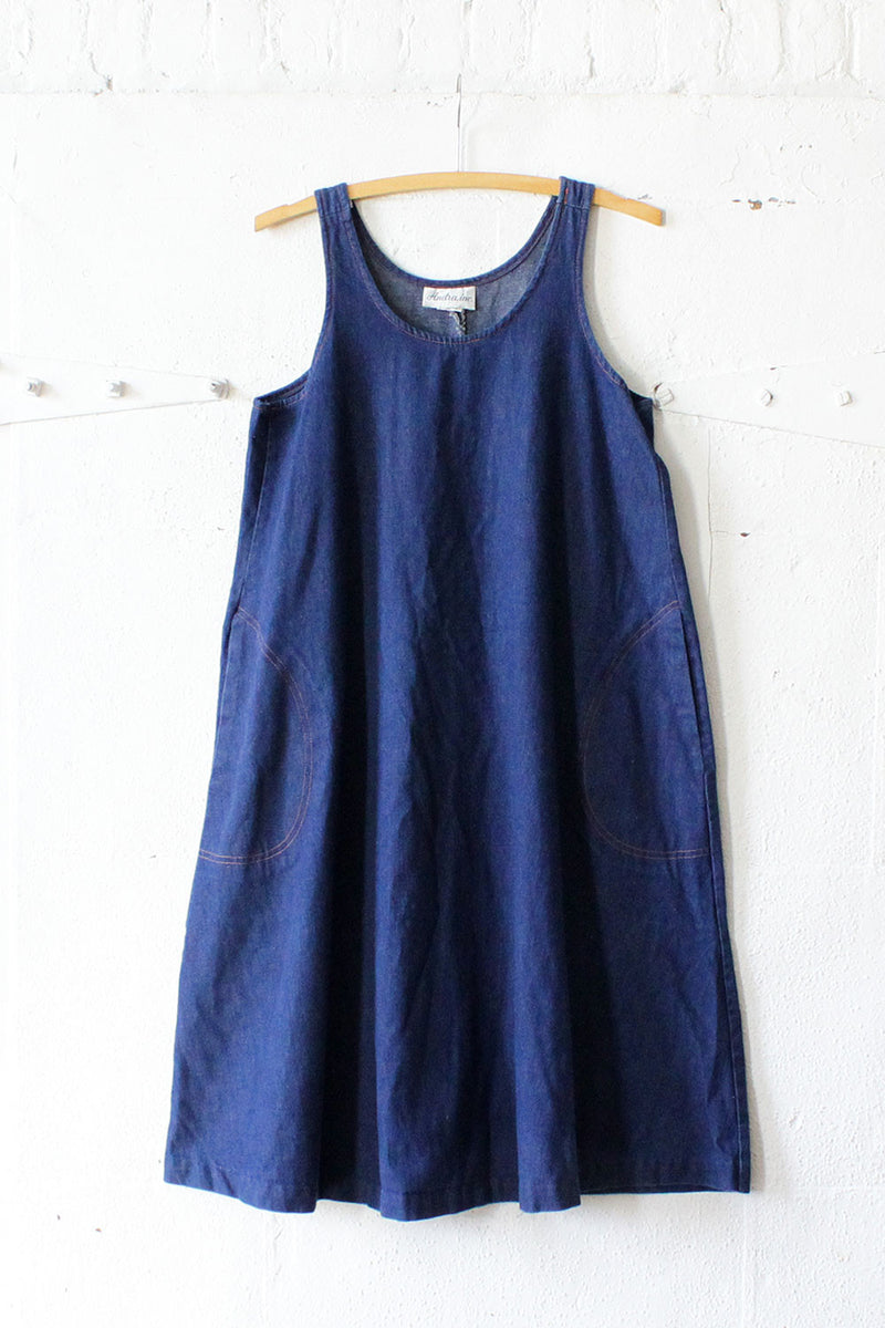 70s Denim Tent Dress S/M