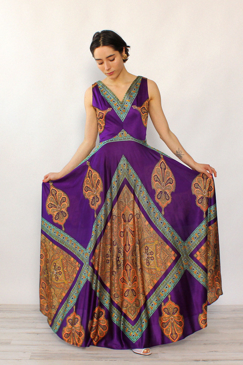 Royal Purple Full Sweep Maxi Dress S-S/M