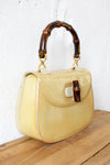 Vintage Gucci Bamboo Handle Ecru Handbag