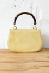 Vintage Gucci Bamboo Handle Ecru Handbag