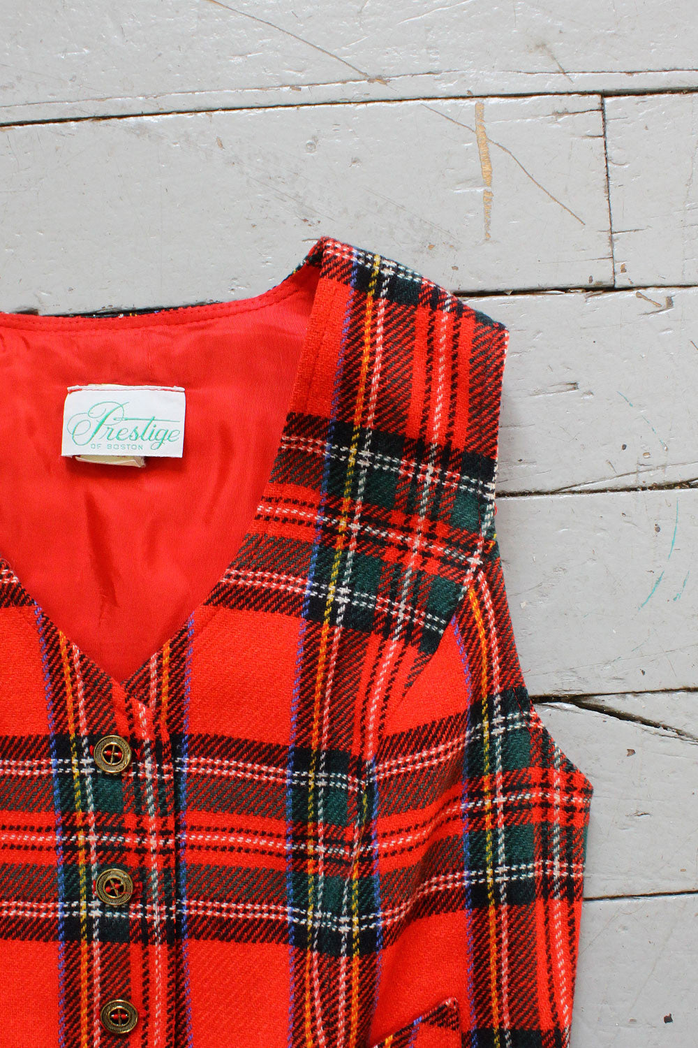 Festive Plaid Vest XS/S