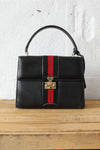 Vintage Gucci Keylock Striped Handbag