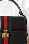 Vintage Gucci Keylock Striped Handbag