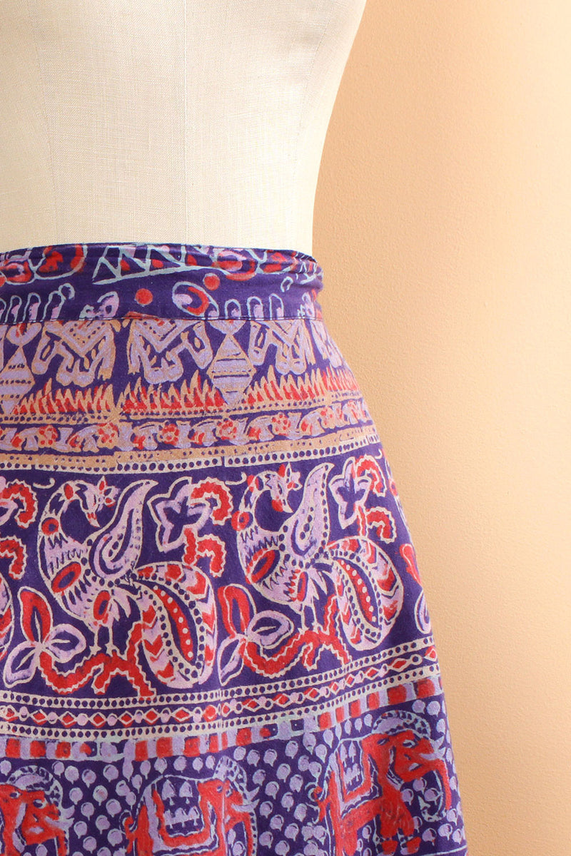 Block Print Wrap Skirt