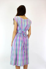 Lavender Cotton Plaid Dress M