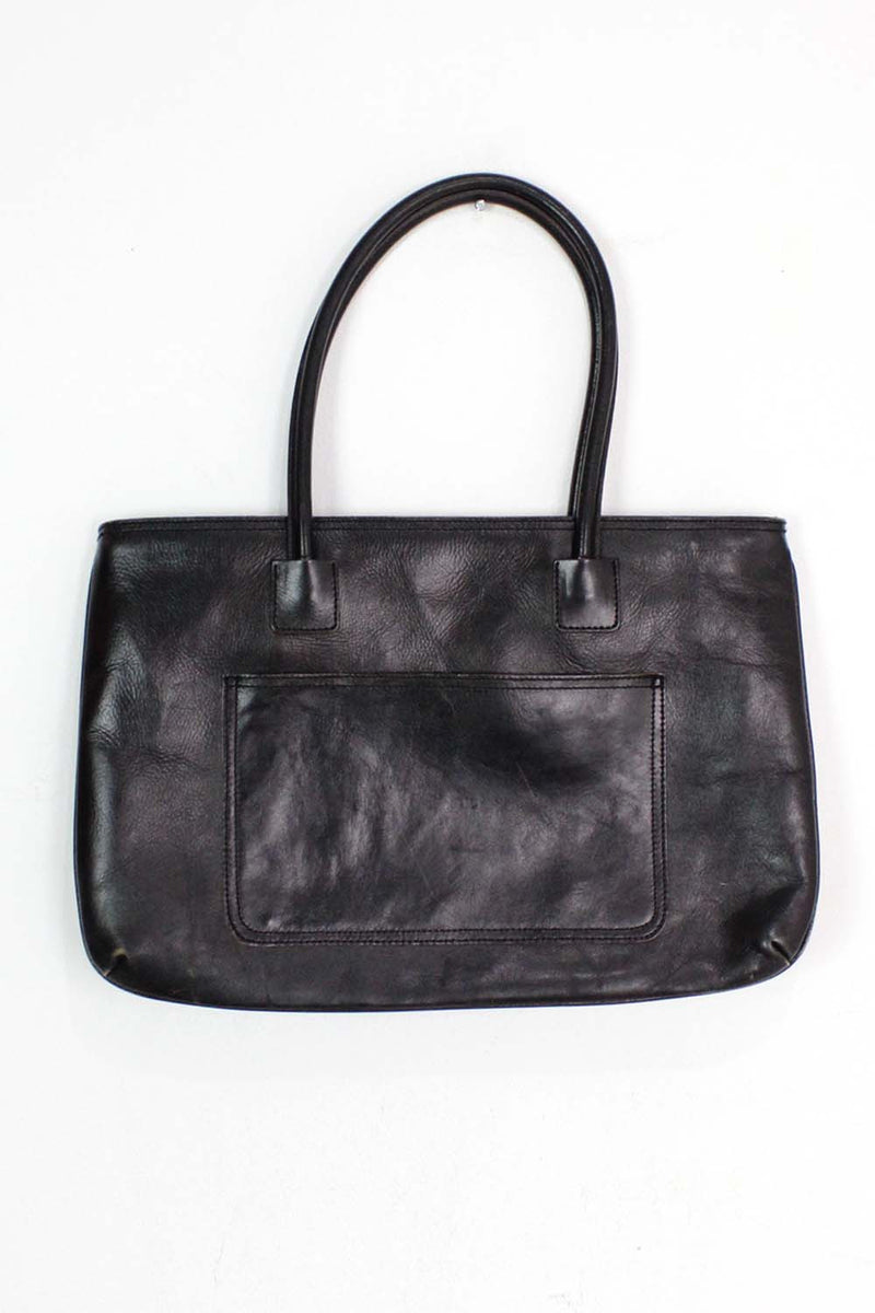 Basic Black Leather Tote