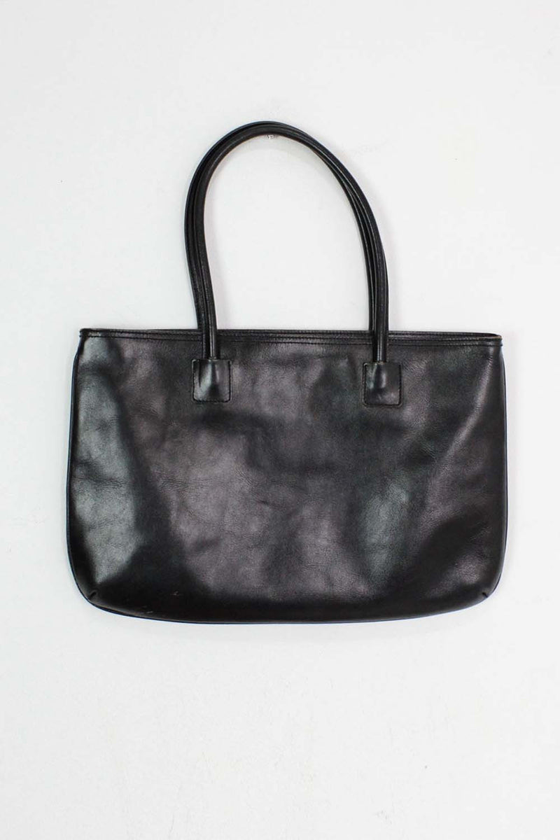 Basic Black Leather Tote