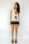 floral embroidered top