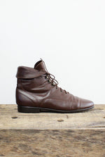 HOLD • Brown Lace Up Booties 7