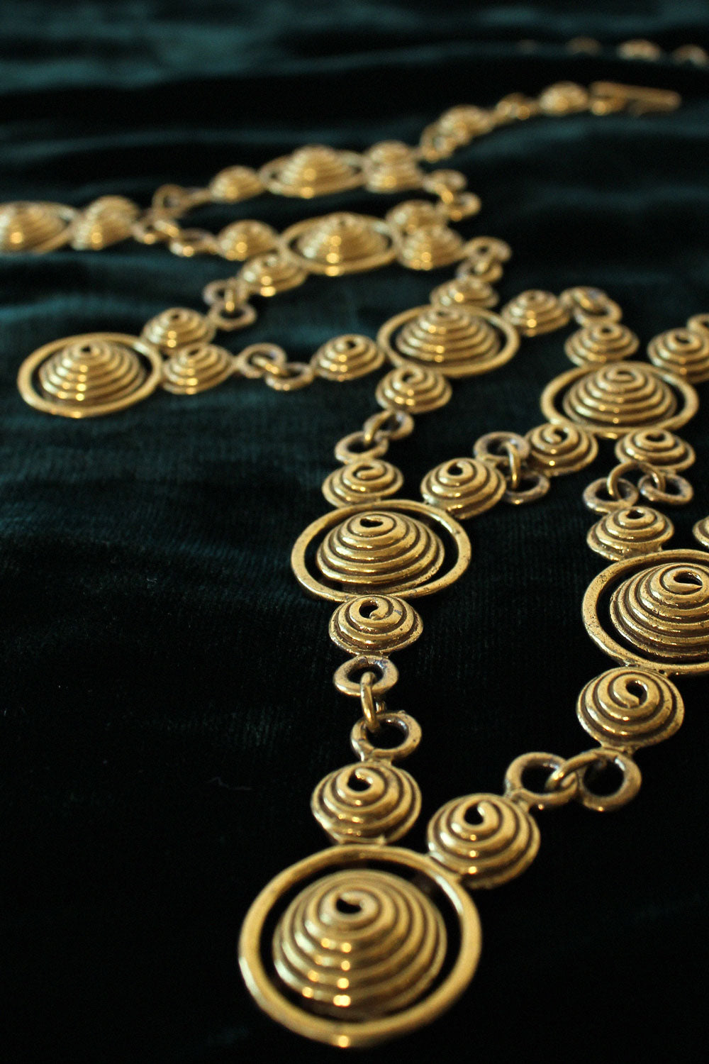 Golden Scroll Bib Necklace