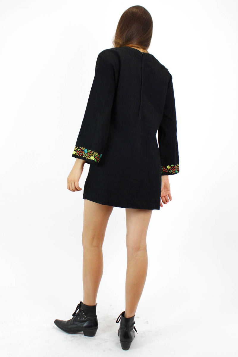 Uma embroidered wool tunic dress M