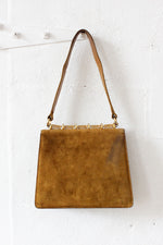 Vintage Gucci Toffee Suede Satchel