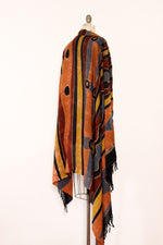 Wavy Batik Fringe Scarf Wrap