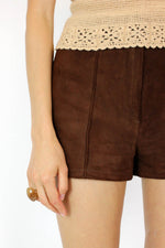 70s Suede High Waist Shorts S