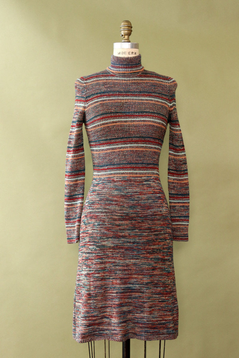 Cozy Striped 70s Sweaterdress XS/S