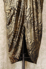 Gilded Snakeskin Print Power Dress M/L