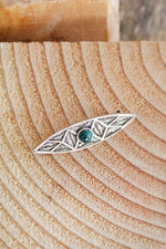 Sterling Malachite Pin