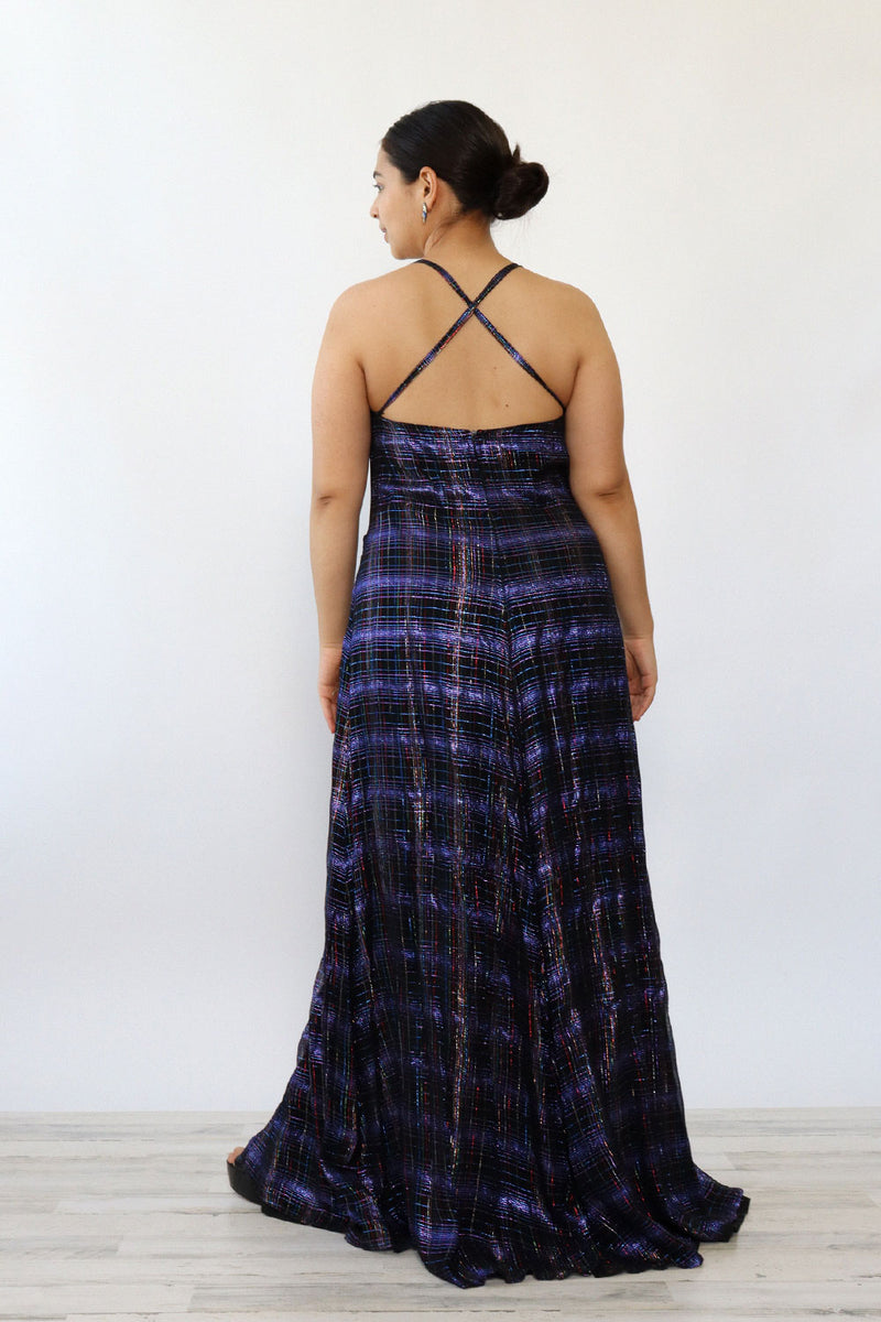 Disco Drama Maxi Crossback Gown