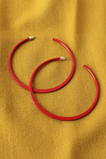 XL Red Enamel Hoops