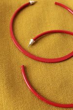 XL Red Enamel Hoops