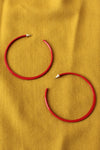 XL Red Enamel Hoops