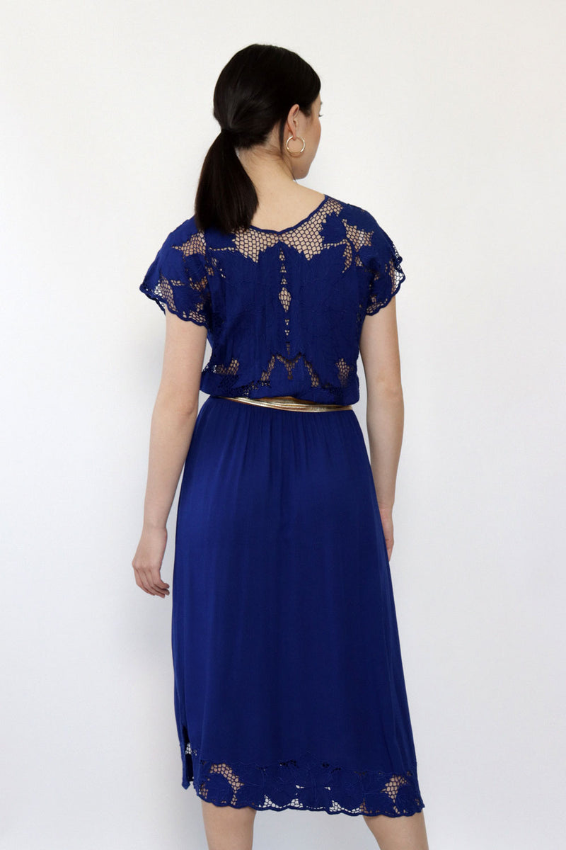 Royal Blue Bali Lace Dress S/M